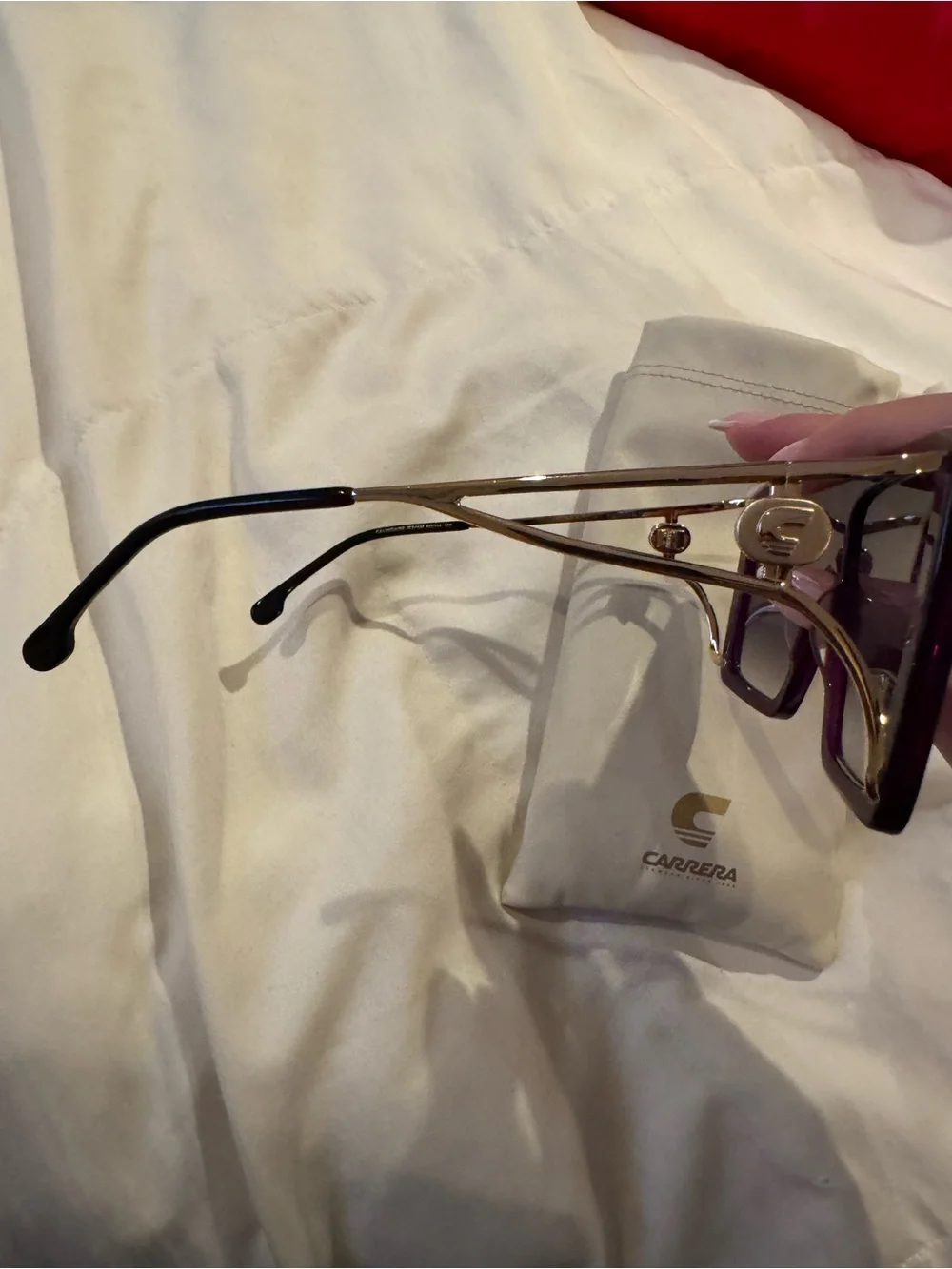 Carrera Women’s Purple Oversized Square Sunglasses